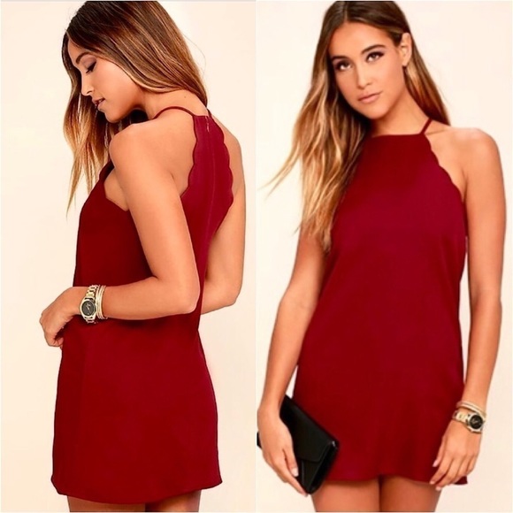 Lulus Dresses & Skirts - Lulu’s Classic Scalloped Halter Neck Shift Dress